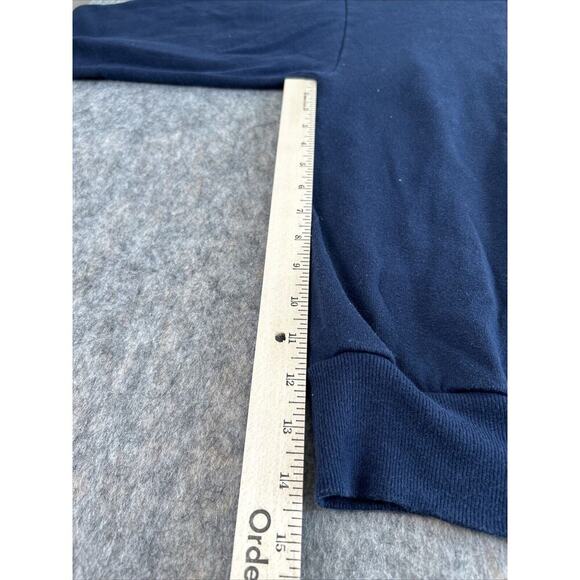 Vintage 90’s Jerzees Crewneck Women’s LG Blue Christmas Sweatshirt Snowman - Picture 3 of 9